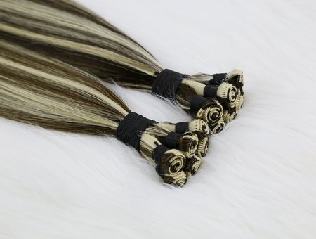 High Quality New Design Super Thin Hand-Tied Weft Extensions 20inch #P2/613,#P4/613