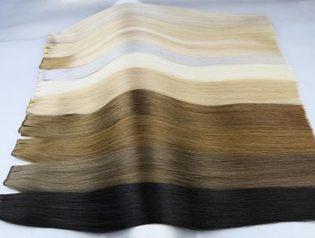 Russian Thin Invisible Genius Weft Hair Extensions Double Drawn Human Hair