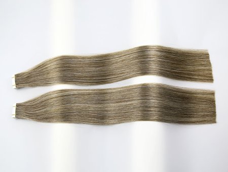 Russian Balayage Skin Weft Tape Hair Custom Ombre 100% Remy Tape-ins Double Drawn 22inch #M4/613