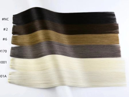 Russian Hair Double Drawn Machine Genius Weft Hair Extensions