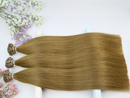 Factory Double Drawn Flat Tip Hair Extension Remy Keratin Human Hair #6