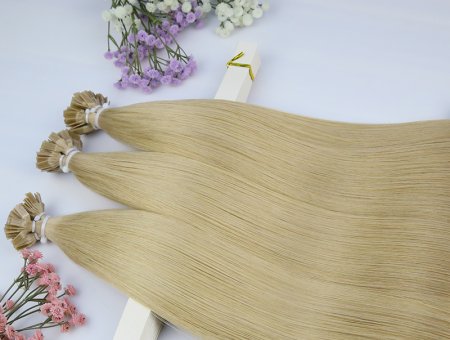 Keratin Hair Extensions Human Hair Flat Tip Remy Full Ends #18
