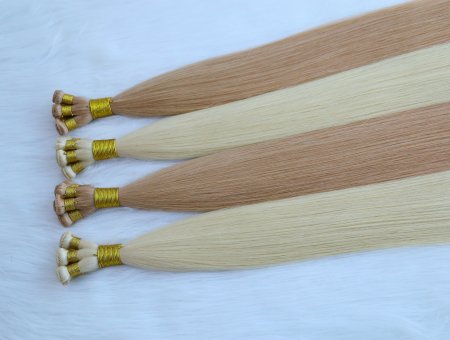  Hand Tied Weft Hair Extension Natural Remy #27,#613