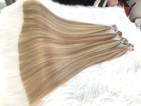 Pre Bonded Keratin Hair Extensions Double Drawn Flat Tip P8/60#